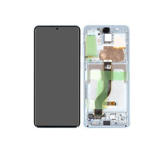 Touch+Display+Frame+Camera Samsung Galaxy S20 Plus 5g/G986/4G/G985 (With Camera) Service Pack Blue Cloud